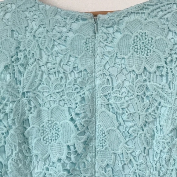 SANDRA DARREN EMBROIDERED LACE Crochet SHEATH DRESS size 12 mint - Picture 8 of 14